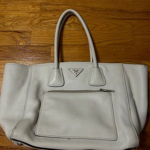Prada leather totes with crossbody strap